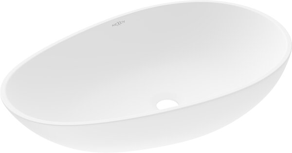 Mexen Nora lavabo da appoggio in conglomerato 60 x 36 cm, bianco - 23056001