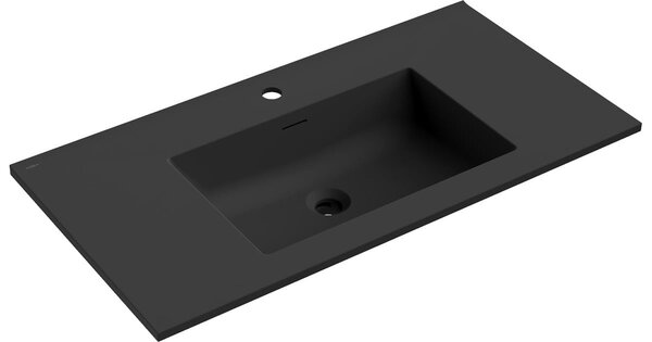 Mexen Otis lavabo incassato nel piano 91 x 46,5 cm, nero opaco - 25189071