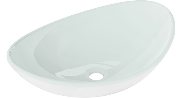 Mexen Sonia lavabo da appoggio in vetro 54 x 37 cm, bianco - 24145430