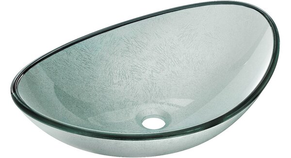 Mexen Sonia lavabo da appoggio in vetro 54 x 37 cm, argento - 24145411