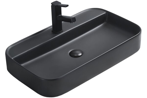 Mexen Sofia lavabo da appoggio 70 x 40 cm, nero opaco - 22157085