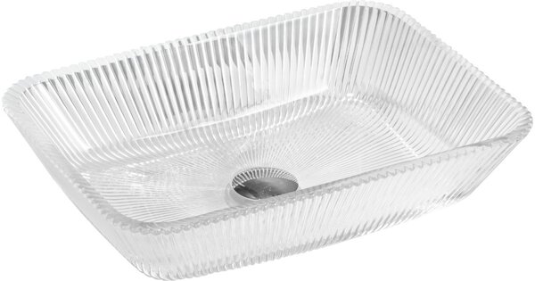 Mexen Tiva lavabo in vetro da appoggio 46 x 33 cm, trasparente - 24184600