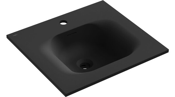 Mexen Vela lavabo da incasso 51 x 46,5 cm, nero opaco - 25235071