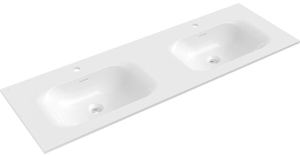Mexen Vela lavabo da incasso doppio 141 x 46,5 cm, bianco lucido - 25231400D