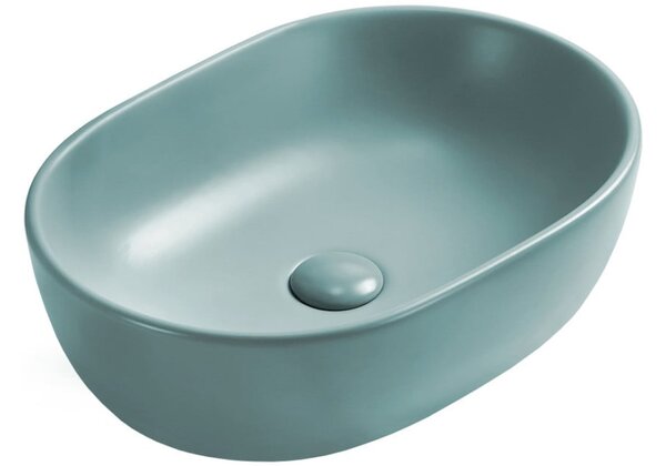 Mexen Viki lavabo da appoggio 48 x 35 cm, verde chiaro opaco - 21054848