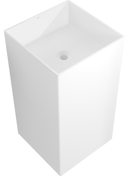 Mexen Xola-2 lavandino autoportante in conglomerato 45 x 45 cm, bianco opaco - 26594500