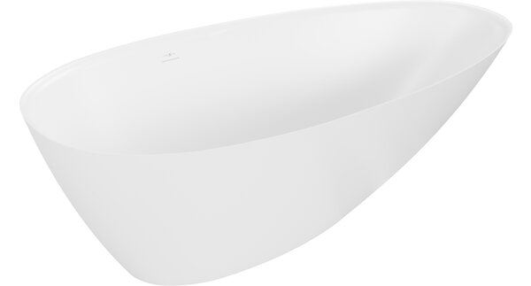 Mexen Milano vasca da bagno freestanding in conglomerato 170 x 86 cm, bianco opaco - 57301708500