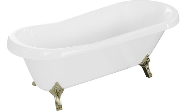 Mexen Retro vasca da bagno freestanding 170 x 75 cm, bianca, gambe dorate - 53251707500-50