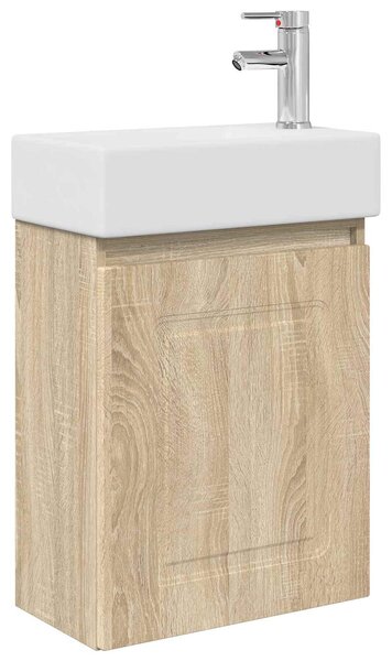 Mobile bagno con rubinetto Rovere Sonoma 45,5 x 22,5 x 84 cm