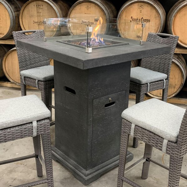 Tavolo con braciere a gas Montreal 92 x 92 x 110 cm Braciere Tavolo da bar