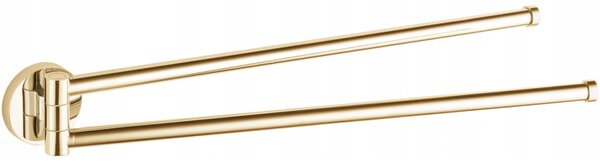 Mexen Remo doppio gancio rotante per asciugamani, oro - 70507255-50