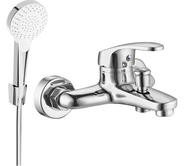 Mexen Erica R72 rubinetto da bagno con set doccia, cromo - 74643R72-00