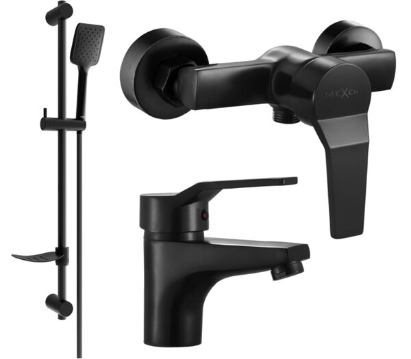 Mexen Caro DF62 set doccia, nero - 746604DF62-70