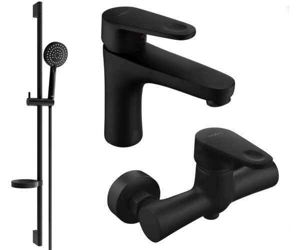 Mexen Kama DS75 set doccia, nero - 72504DS75-70