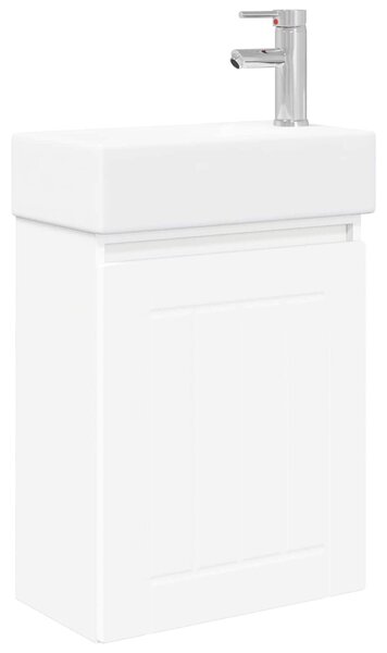 Mobile bagno con rubinetto Bianco 45,5 x 25,5 x 84 cm