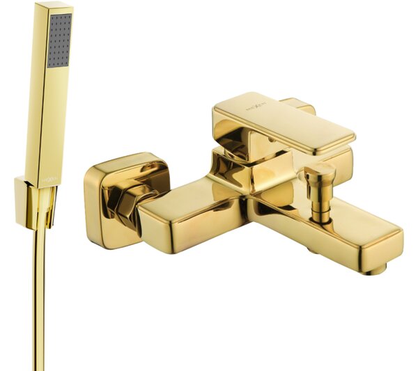 Mexen Cetus R77 rubinetto da bagno con set doccia, oro - 74433R77-50