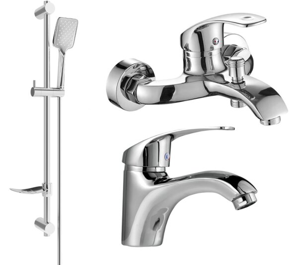 Mexen Fabia DF62 set vasca da bagno, cromo - 746503DF62-00