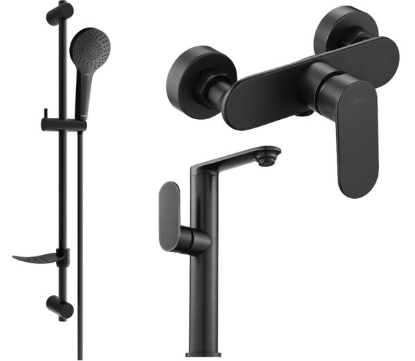 Mexen Milo DF05 set doccia, nero - 713154DF05-70