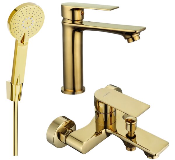 Mexen Royo R40 set vasca da bagno, dorato - 72203R40-50
