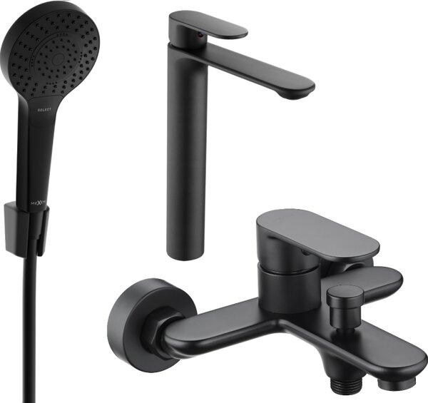 Mexen Milo R05 set vasca da bagno, nero - 71313R05-70