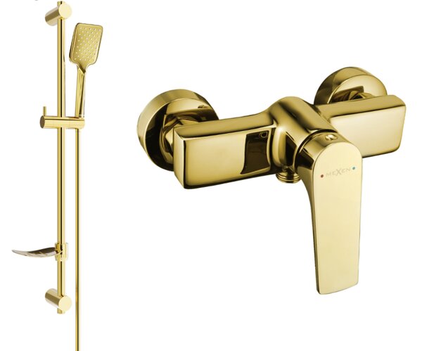 Mexen Lynx DF62 rubinetteria doccia con set doccia, oro - 74594DF62-50