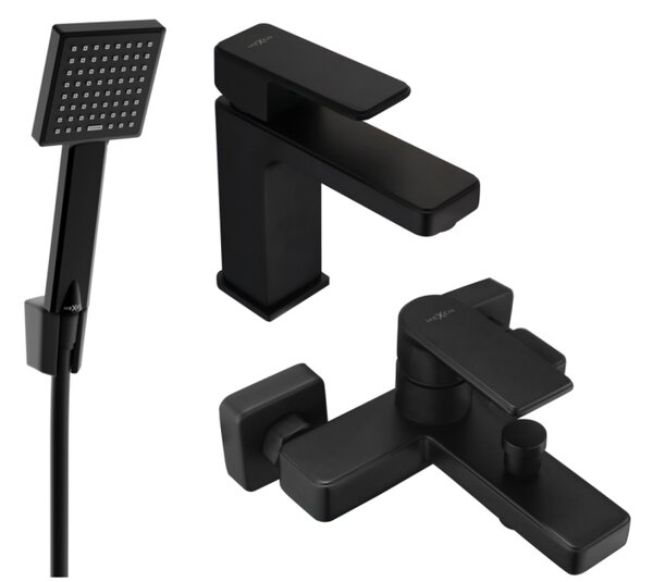 Mexen Mino R45 set vasca da bagno, nero - 72403R45-70