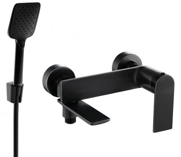 Mexen Zero R62 rubinetto da bagno con set doccia, nero - 7113R62-70