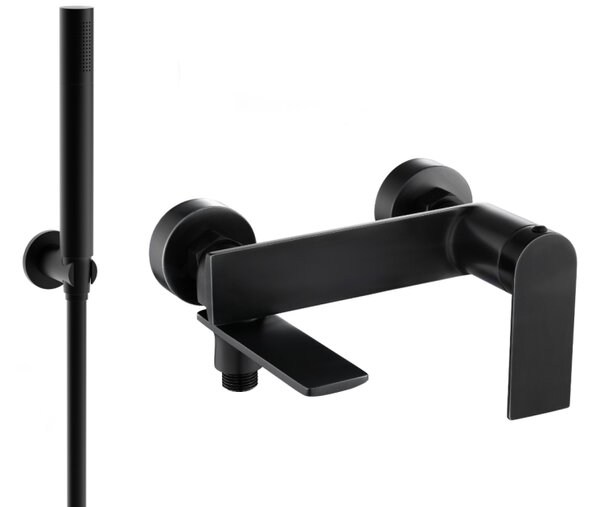 Mexen Zero R70 rubinetto da bagno con set doccia, nero - 7113R70-70
