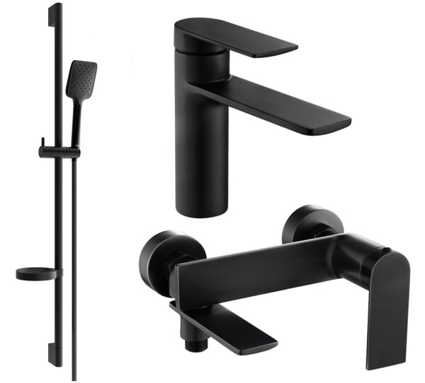 Mexen Zero DS62 set vasca da bagno, nero - 71103DS62-70