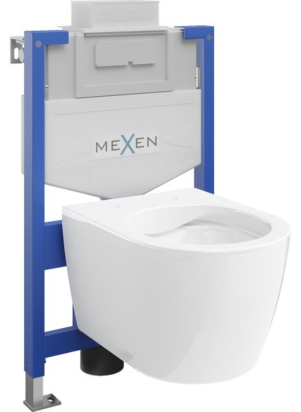 Mexen Set da Incasso WC Telaio Fenix XS-U con WC Carmen, Bianco Lucido - 6853388XX00