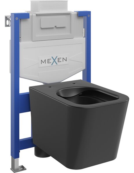 Mexen Teo set da incasso WC struttura Fenix XS-U con vaso WC, nero opaco - 6853385XX85