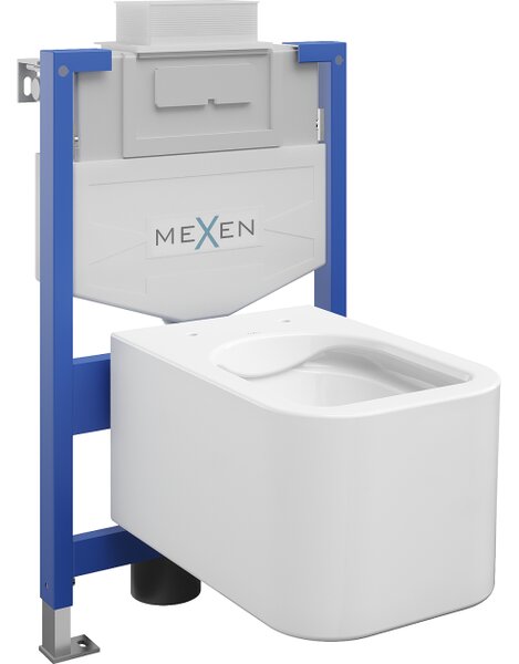 Mexen set WC a scomparsa telaio Fenix XS-U con vaso WC Elis, bianco lucido - 6853391XX00