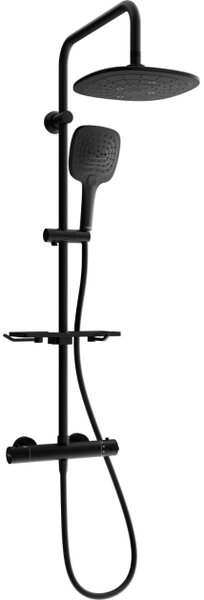 Mexen KT17 set doccia esterno con soffione e batteria termostatica, nero - 771501793-70