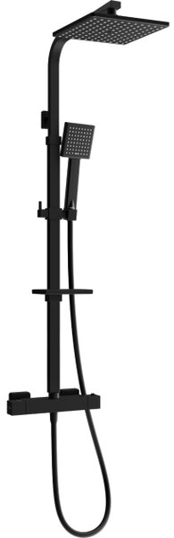 Mexen CQ45 set doccia esterno con soffione e rubinetto termostatico, nero - 772504595-70
