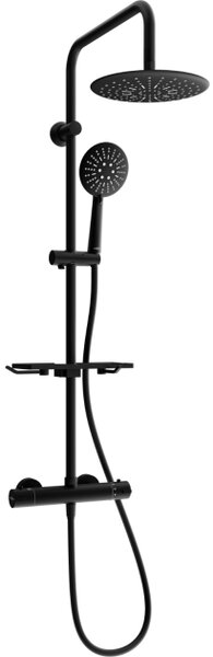 Mexen KT67 set doccia esterno con soffione e miscelatore termostatico, nero - 771506793-70
