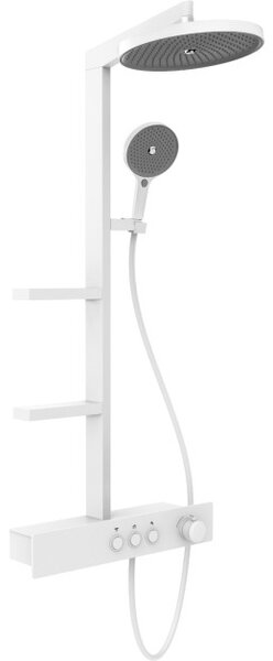 Mexen Plex set doccia esterna con soffione e miscelatore, bianco - 78103-20