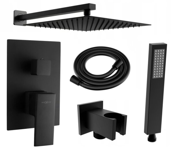 Mexen Uno DR02 set doccia ad incasso, nero - 71435DR02-70