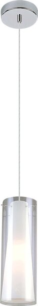 Lampada a sospensione Carole cromata 1xE27x60W in vetro, dimensioni: 120x11x11 cm, IP20, Italux