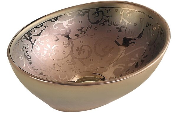 Mexen Elza lavabo da appoggio 40 x 33 cm, oro - 21014053