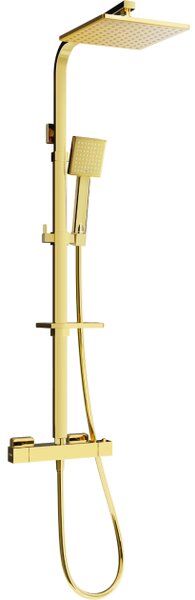 Mexen CQ45 set doccia montato esternamente con soffione e batteria termostatica, oro - 772504595-50