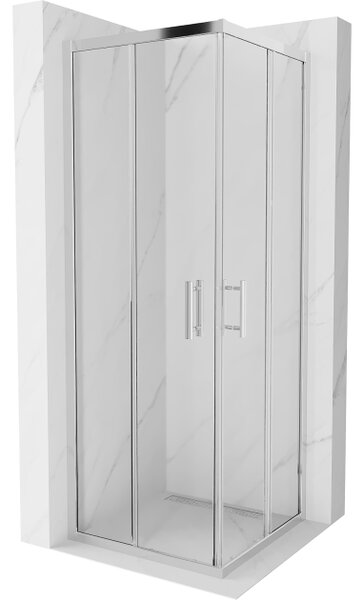 Mexen Rio cabina doccia quadrata 70 x 70 cm, trasparente, cromo - 860-070-070-01-00