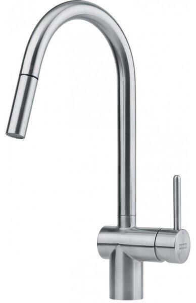 Franke Leda Neo - Miscelatore per lavello FC 0047 con bocca estraibile, acciaio inox 115.0590.047