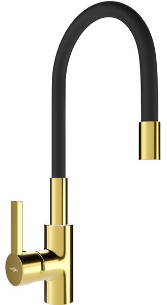 Mexen Flex rubinetto cucina, oro/nero - 670900-57