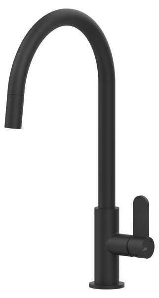 Miscelatore monocomando Gessi Fisso 60077 299 41,1 cm Nero opaco