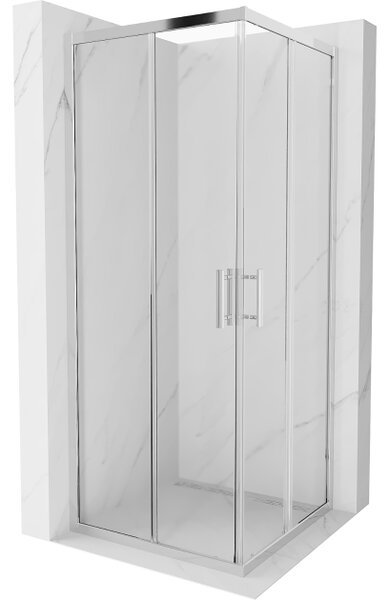 Mexen Rio cabina doccia quadrata 80 x 80 cm, trasparente, cromo - 860-080-080-01-00
