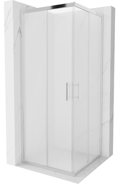 Mexen Rio cabina doccia quadrata 80 x 80 cm, brina, cromo - 860-080-080-01-30