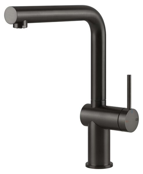 GESSI INEDITO 60431#707 Miscelatore lavello con canna girevole Metallo Nero Spazzolato PVD