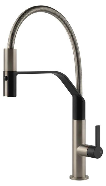 Miscelatore monocomando Gessi Mesh 60005 599 46,9 cm Nero opaco / Finox