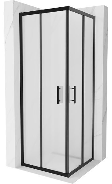 Mexen Rio cabina doccia quadrata 70 x 70 cm, satinata, nera - 860-070-070-70-30