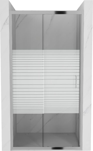 Mexen Apia porta doccia scorrevole 90 cm, fasce, cromo - 845-090-000-01-20